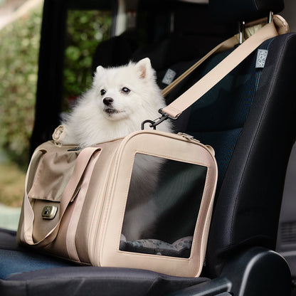 PETiCO NOA 3003 Airline Approved Pet Duffle Bag for Small Dogs & Cats Under 9 lbs, Sturdy & Machine Washable with Magnetic Snaps, Small Size,