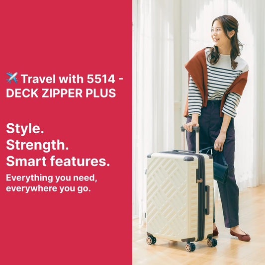 LEGEND WALKER DECK 5514 Hardside Expandable security zipper Spinner Luggage