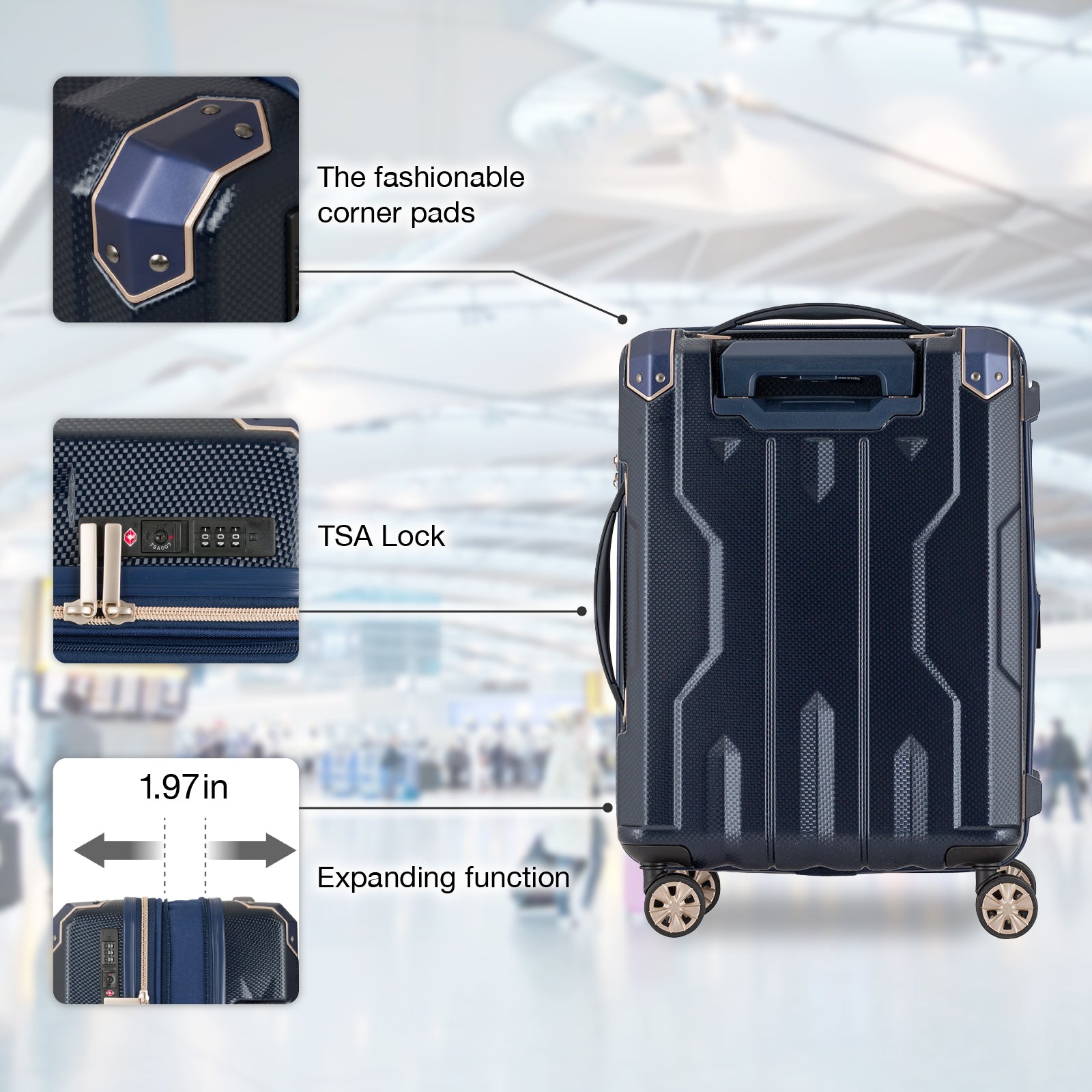 Legend Walker 5109 Spatha Hardside Expandable Spinner Luggage, 27
