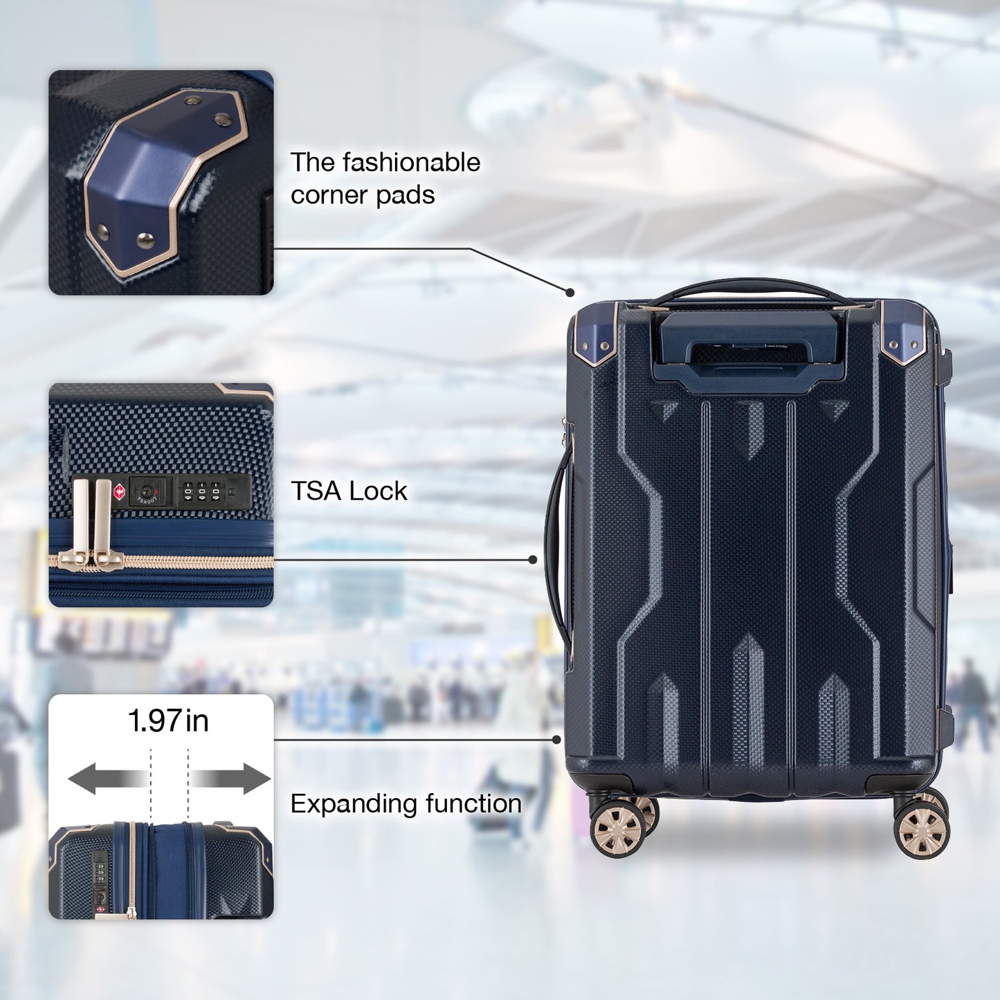 Legend Walker 5109 Spatha Hardside Expandable Spinner Luggage, 27-in