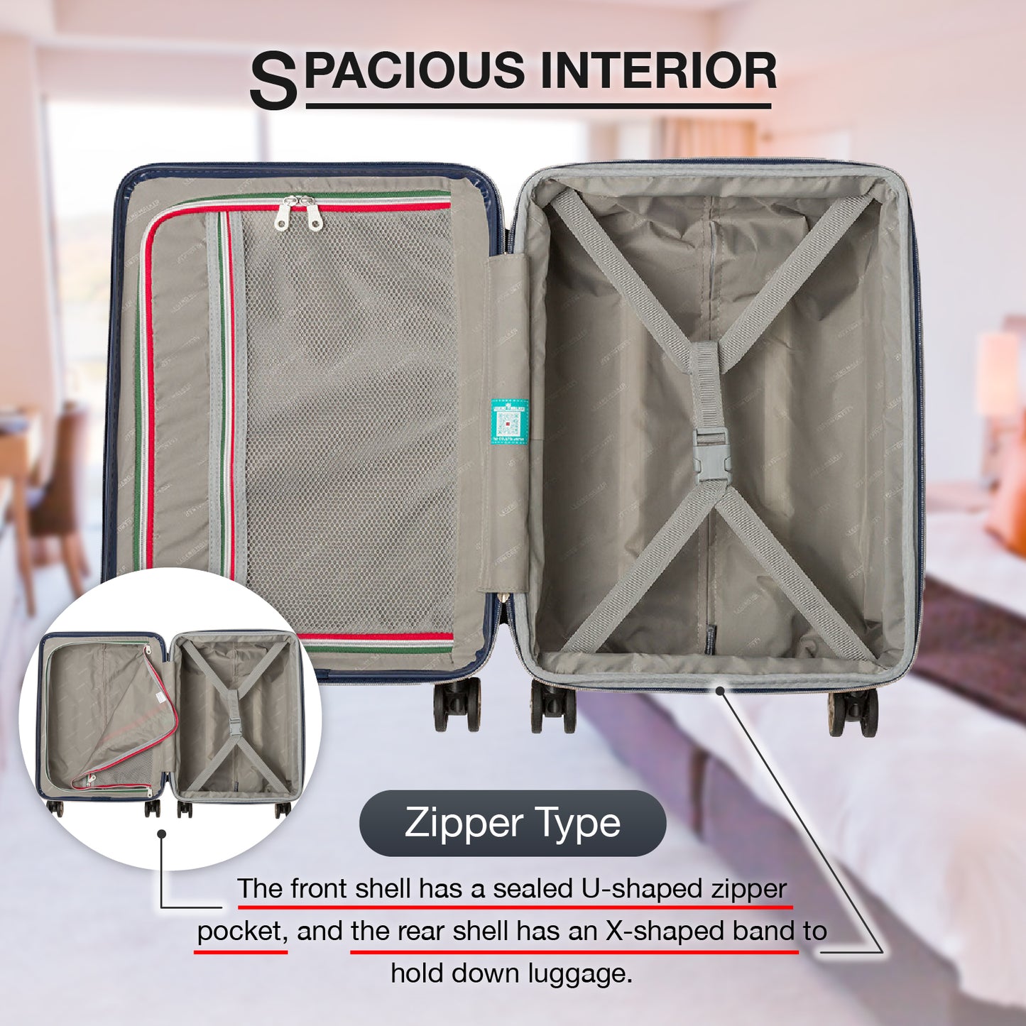 Legend Walker 5109 Spatha Hardside Expandable Spinner Luggage, 21-in,Carry-on