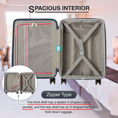 Legend Walker 5109 Spatha Hardside Expandable Spinner Luggage, 21-in,Carry-on