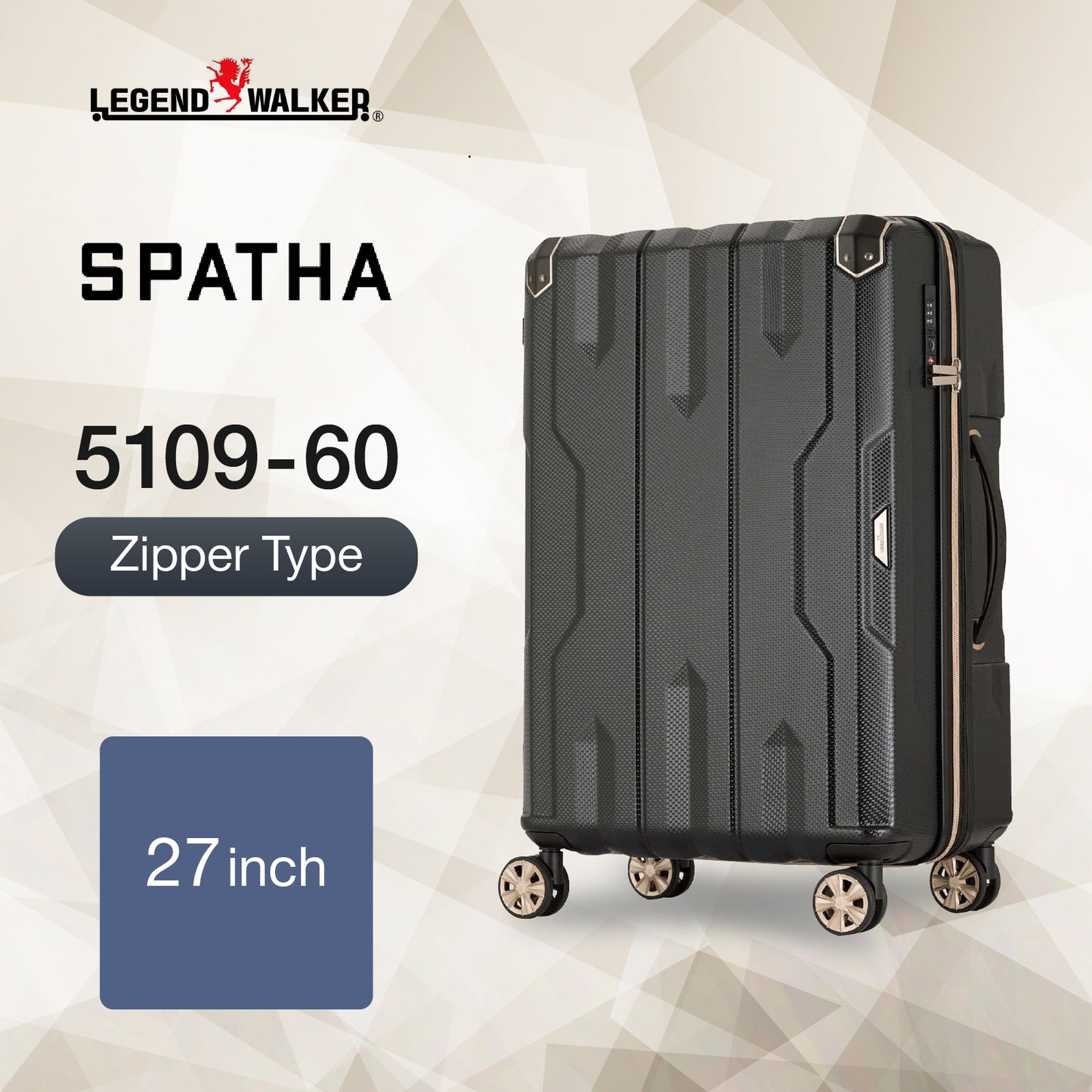 Legend Walker 5109 Spatha Hardside Expandable Spinner Luggage, 27-in