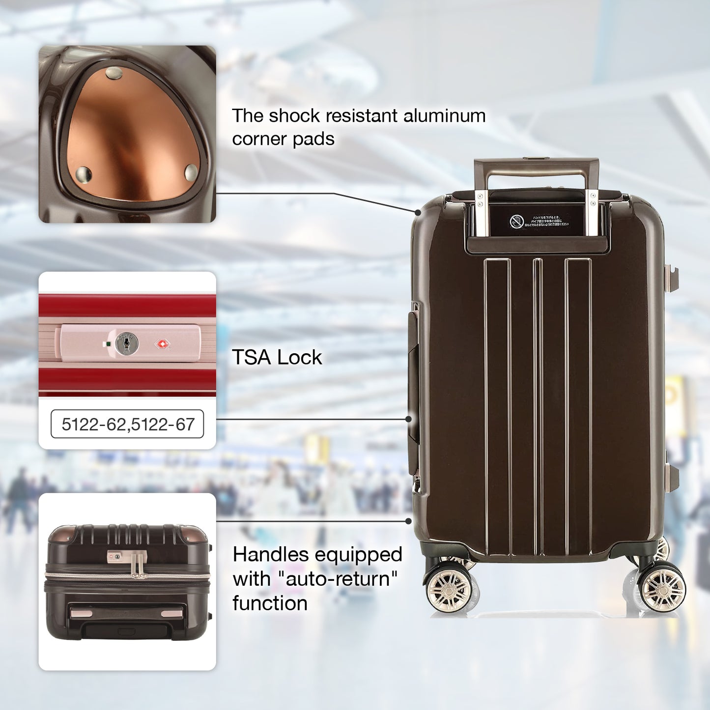 Legend Walker 5122 Hardside Frame Luggage, 28-in