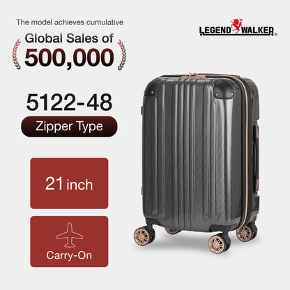 Legend Walker 5122 Hardside Zipper Luggage, 21-in,Carry-on