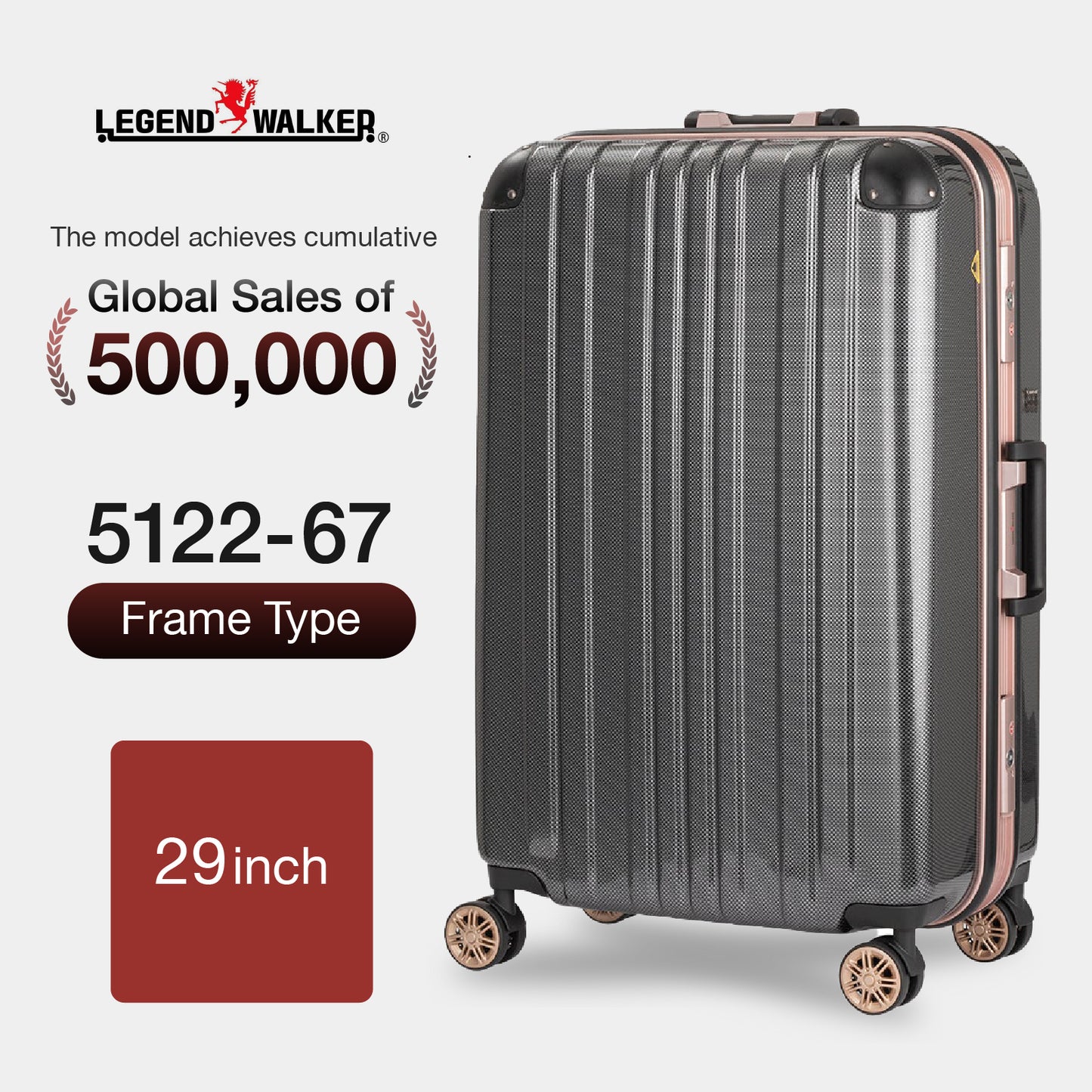 Legend Walker 5122 Hardside Frame Luggage, 29-in