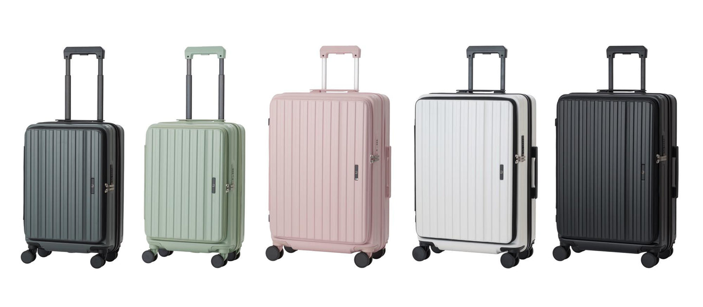 LW 5524 Hardshell Expansion Front-openning, USB port,Cup-holder Spinner Luggage