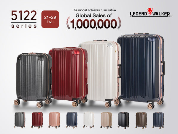 Legend Walker 5122 Hardside Zipper Luggage, 19-in,Carry-on